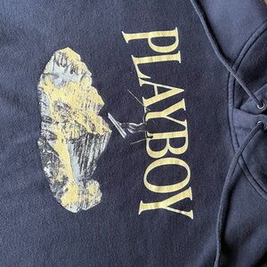 PLAYBOY Navy Hoodie with Woman Skier